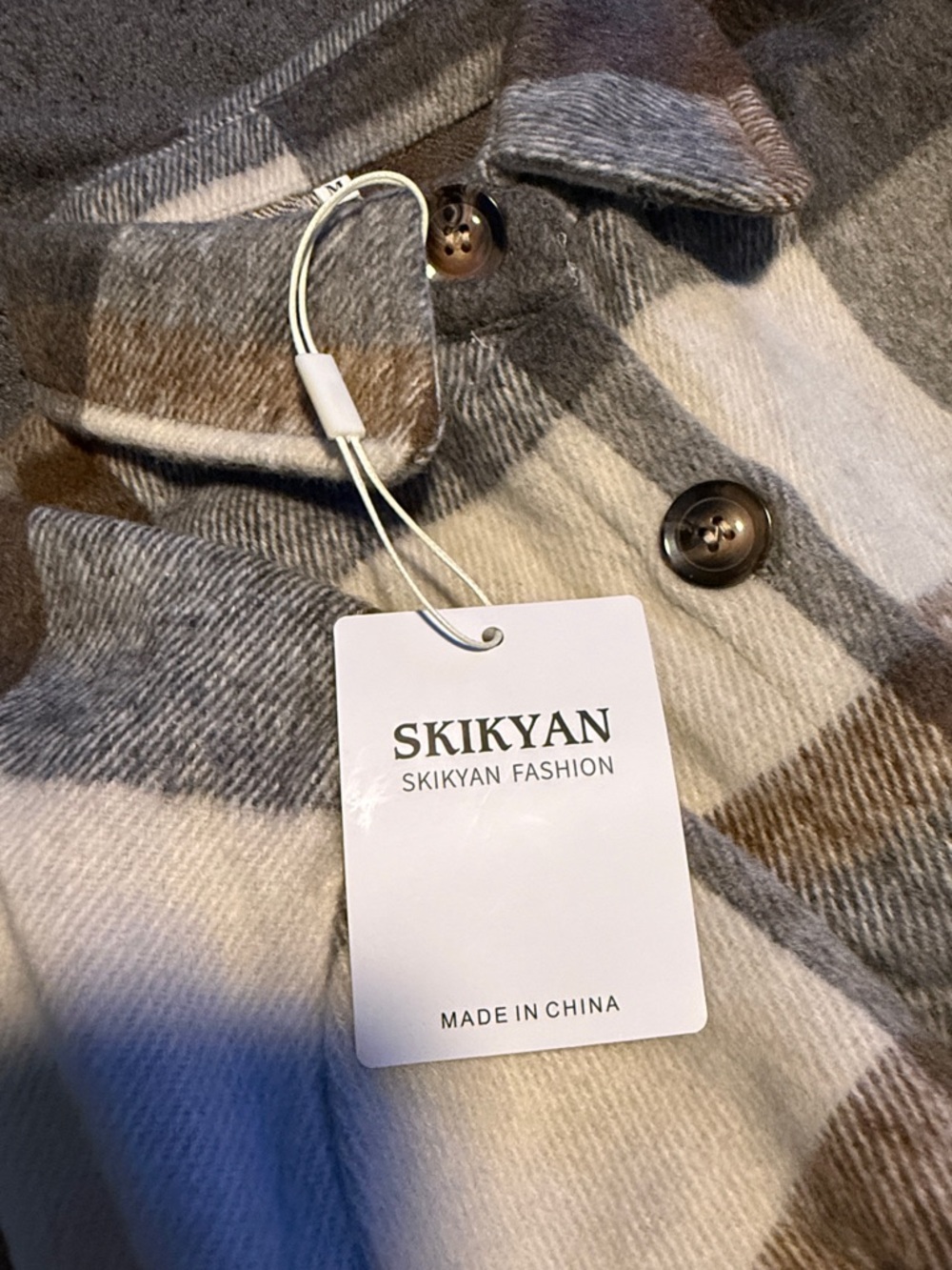 Skikyan plaid she met, NWT, M - Picture 13 of 13